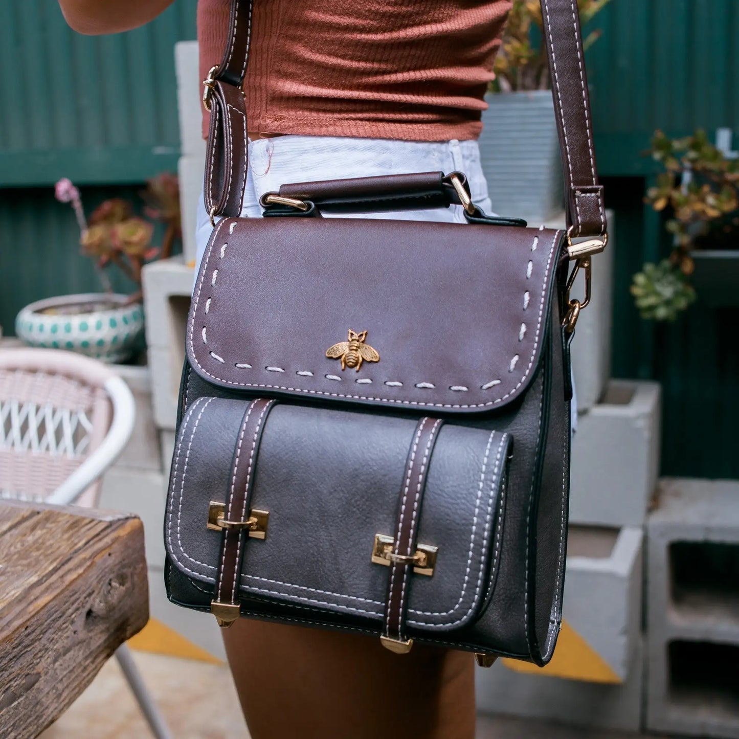 VelloBee Leather Backpack
