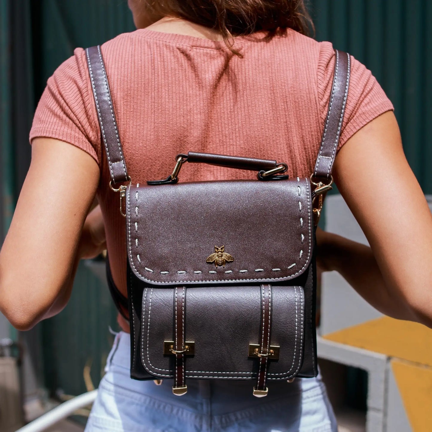 VelloBee Leather Backpack