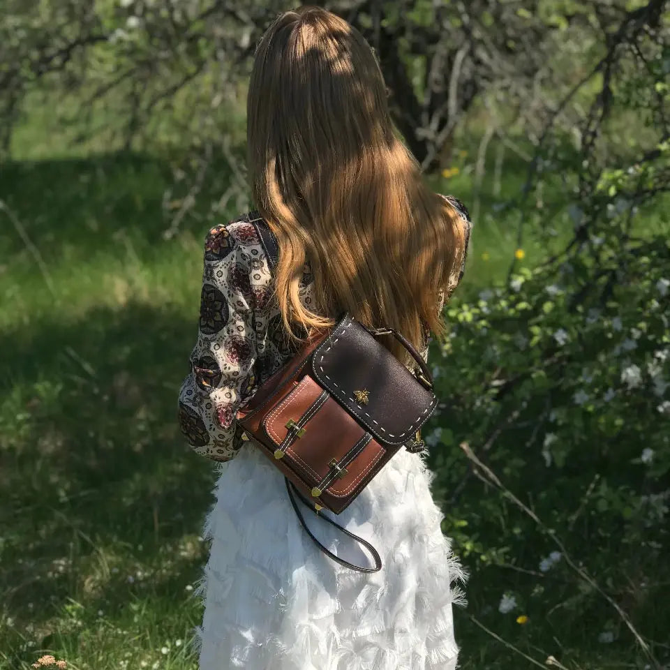 VelloBee Leather Backpack