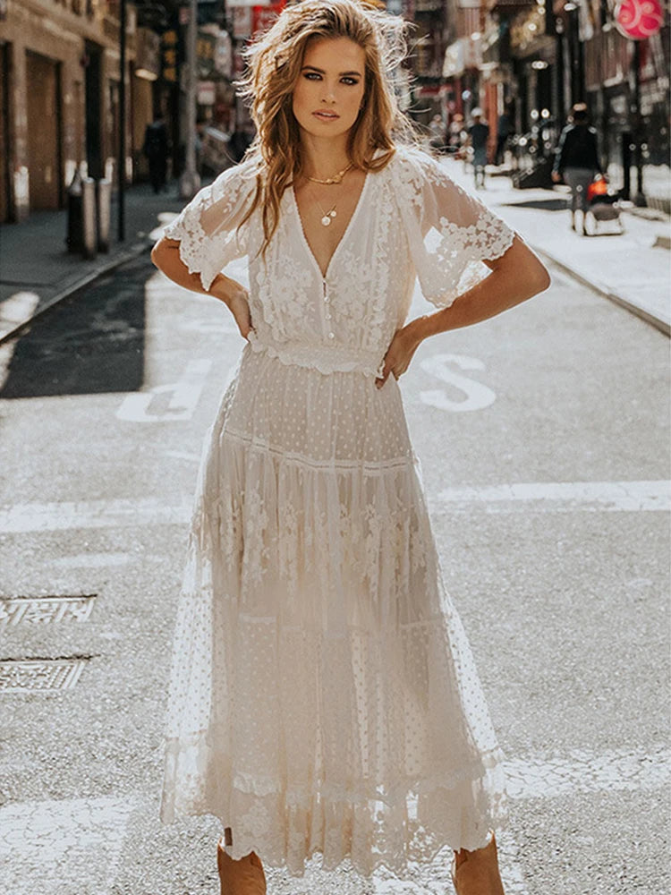 Velloblanco Long Dress